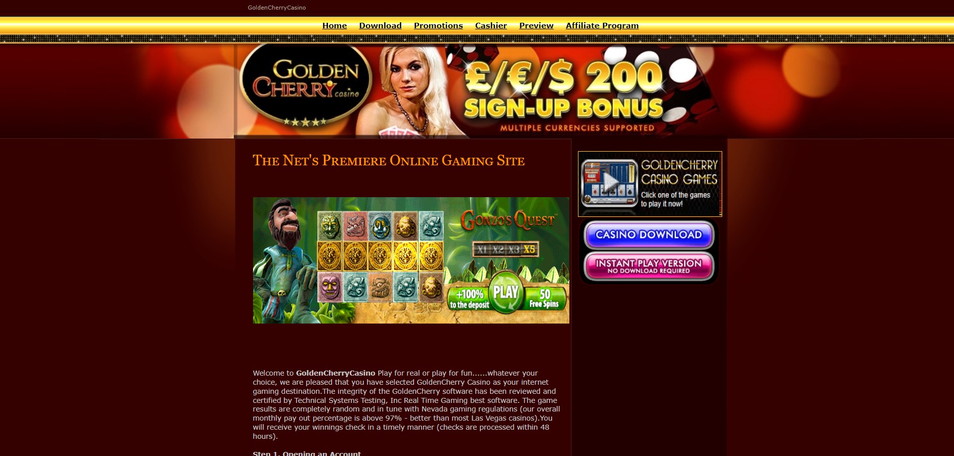 Golden Cherry online casino review