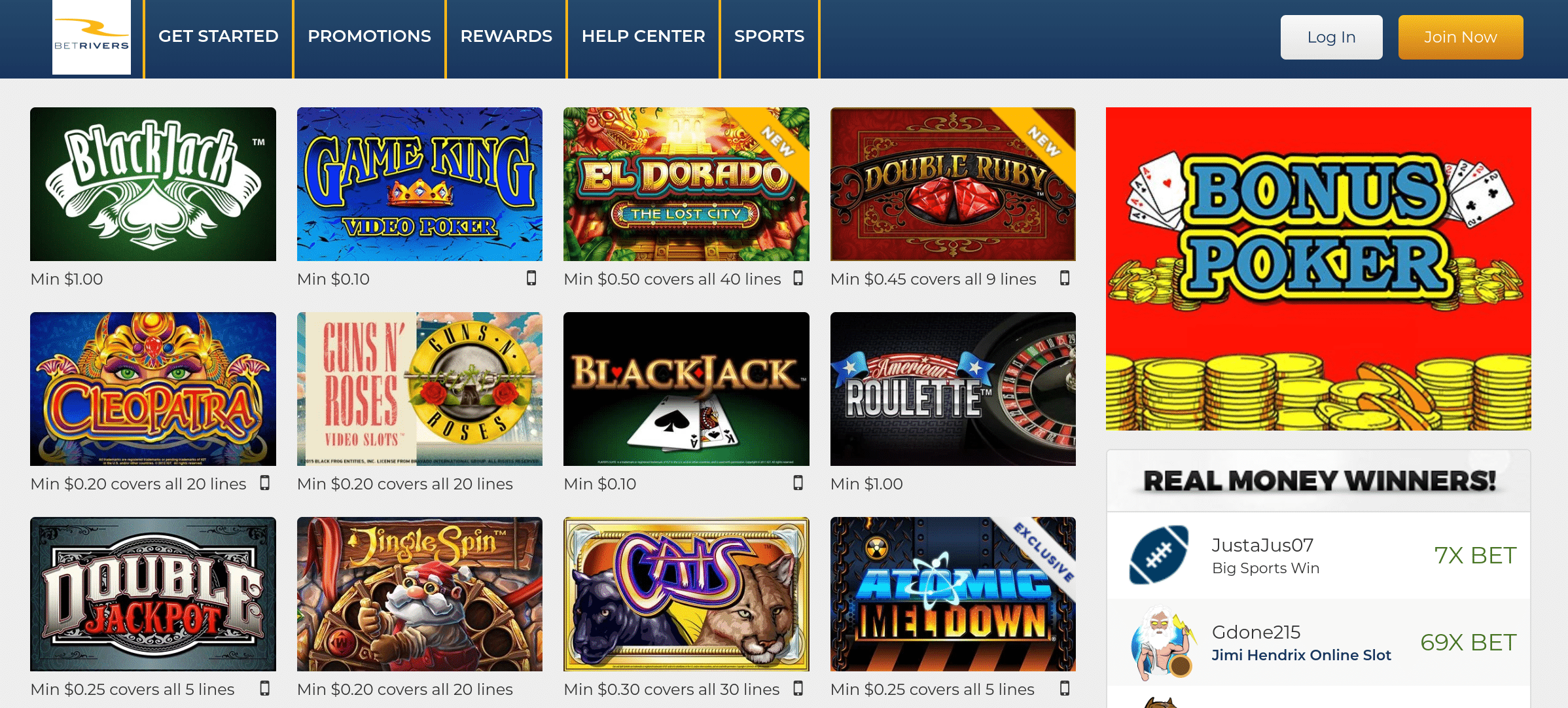 Betrivers online casino review