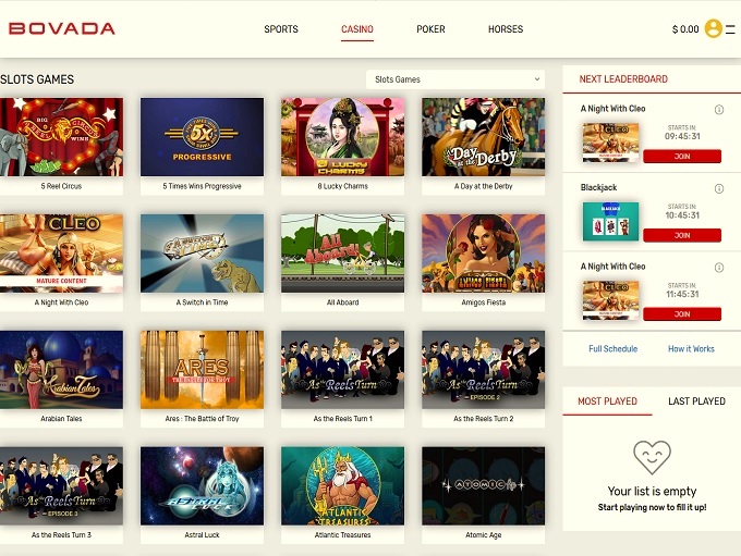 Bovada online casino review
