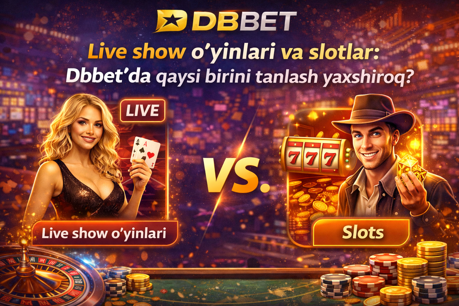 Live show o'yinlari va slotlar